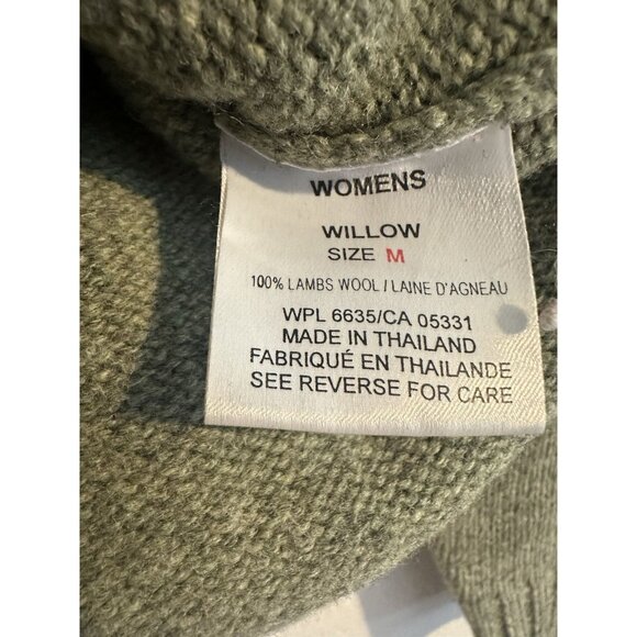Woolrich Knit Wool Sweater womens size M Green crew Neck Fair Isle ski Willow - Picture 12 of 12